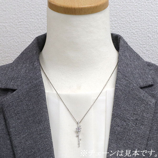 希少 Pt900 天然ピンク ダイヤモンド ペンダントトップ 0.03ct D0.63ct フラワー