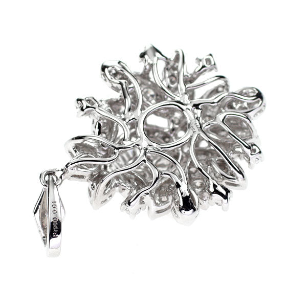 K18WG/Pt900 ダイヤモンド ペンダントトップ 1.21ct D0.01ct