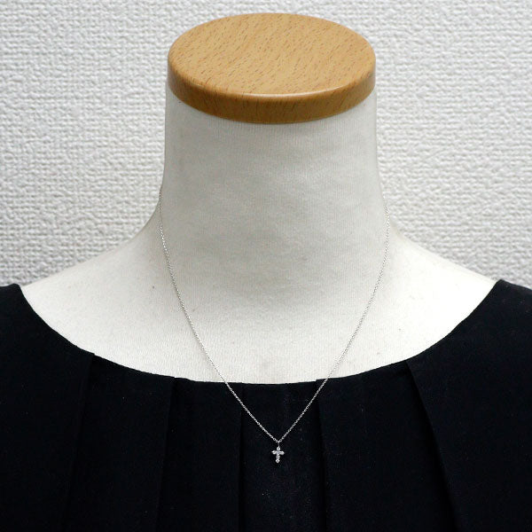 ポンテヴェキオ K18WG ダイヤモンド ペンダントネックレス 0.09ct