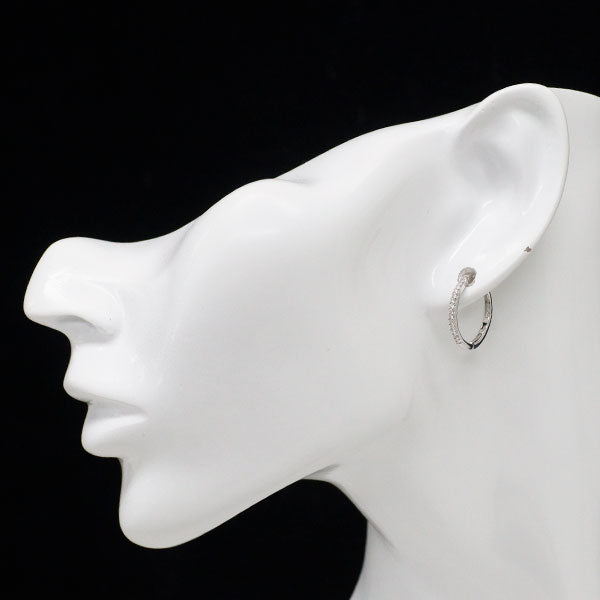 K18WG ダイヤモンド ピアス 0.20ct フープ