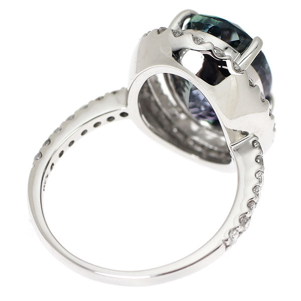 Pt900 バイカラーゾイサイト ダイヤモンド リング 5.495ct 0.63ct