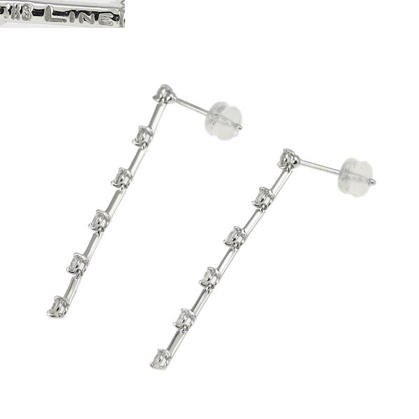 DTC K18WG ダイヤモンド ピアス 0.55ct LINE