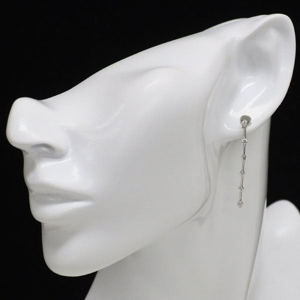 DTC K18WG ダイヤモンド ピアス 0.55ct LINE
