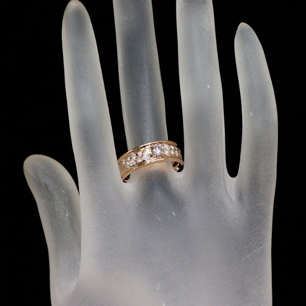 希少 K18PG 天然ピンクダイヤモンド リング 0.302ct LBP I1 D0.33ct