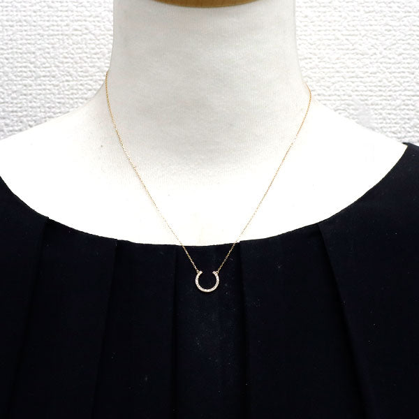 アーカー K18YG ダイヤモンド ペンダントネックレス 0.11ct エスカー