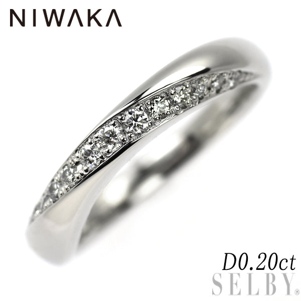 俄 Pt950 ダイヤモンド リング 0.20ct 綺羅