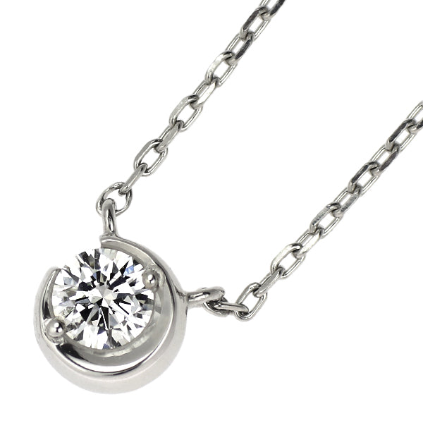 スタージュエリー Pt950 ダイヤモンド ペンダントネックレス 0.07ct ムーンセッティング