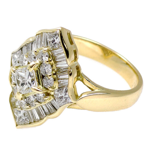 K18YG ダイヤモンド リング 0.356ct D1.37ct