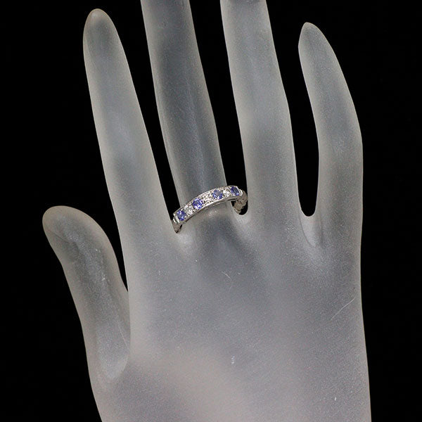 Pt950 タンザナイト ダイヤモンド リング 0.33ct 0.20ct