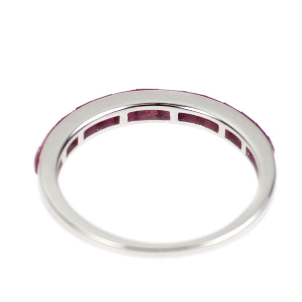 K18WG ルビー リング 0.76ct ミステリーセッティング
