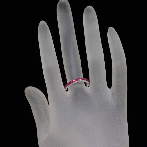 K18WG ルビー リング 0.76ct ミステリーセッティング