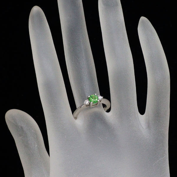 希少 Pt950 デマントイドガーネット ダイヤモンド リング 0.540ct D0.07ct