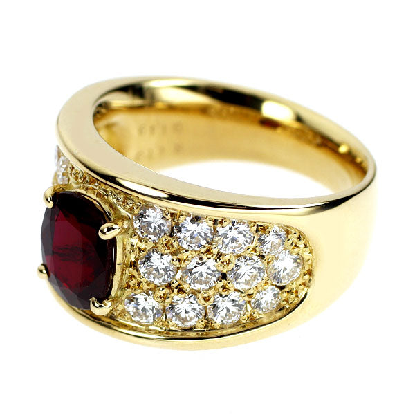 K18YG ルビー ダイヤモンド リング 1.70ct D1.49ct