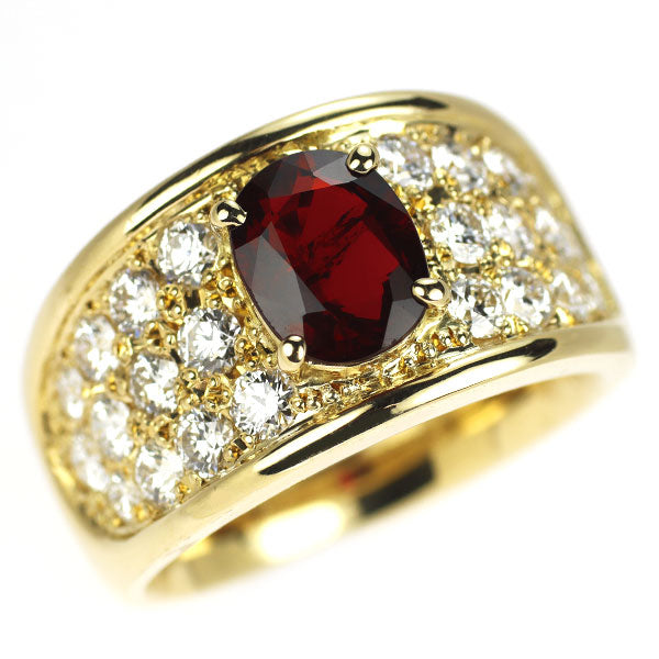 K18YG ルビー ダイヤモンド リング 1.70ct D1.49ct