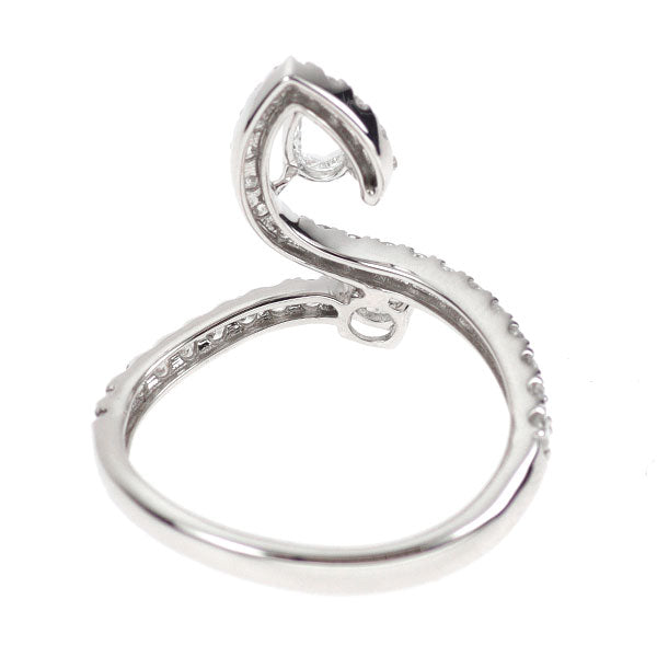 K18WG ローズカット/ラウンドブリリアント ダイヤモンド リング 0.75ct