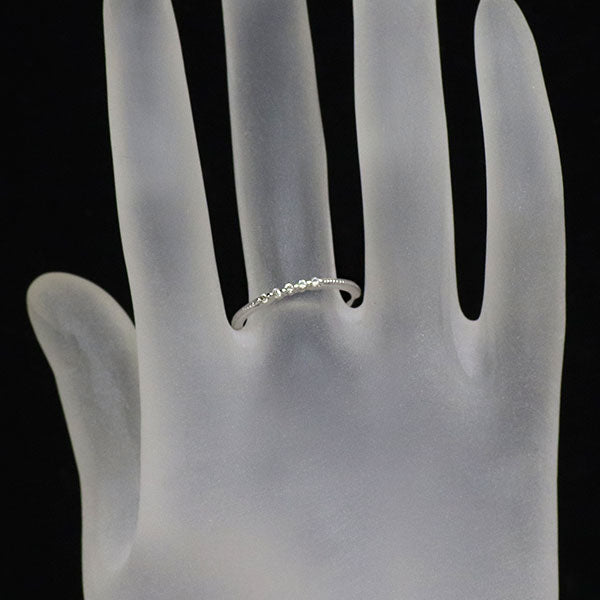 アガット K18WG ダイヤモンド リング 0.05ct