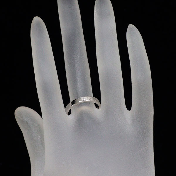 カルティエ Pt950 ダイヤモンド リング Cドゥ エングレーブド 56号