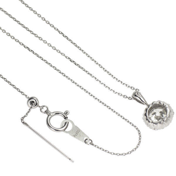 Pt950/ Pt850 オールドサーキュラーブリリアントカット ダイヤモンド ペンダントネックレス 0.555ct J SI2 D0.16ct