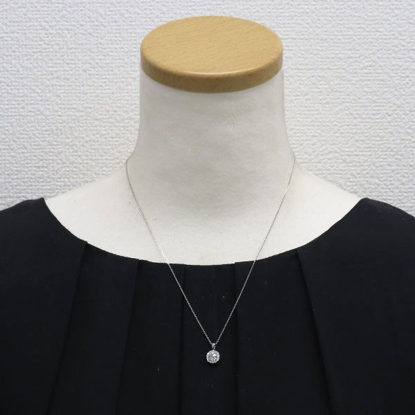 Pt950/ Pt850 オールドサーキュラーブリリアントカット ダイヤモンド ペンダントネックレス 0.555ct J SI2 D0.16ct