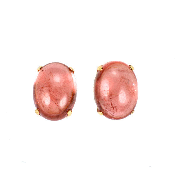 新品 K18PG コロラド産ロードクロサイト ピアス 3.40ct【エスコレ】