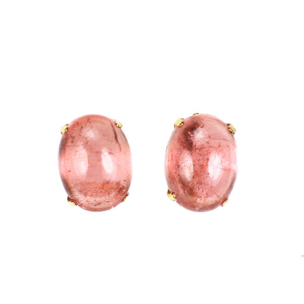 新品 K18PG コロラド産ロードクロサイト ピアス 3.40ct【エスコレ】