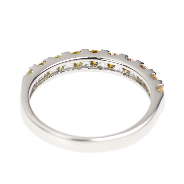 新品 Pt950 マルチグラデーションカラー ダイヤモンド リング 0.64ct 色相環【エスコレ】