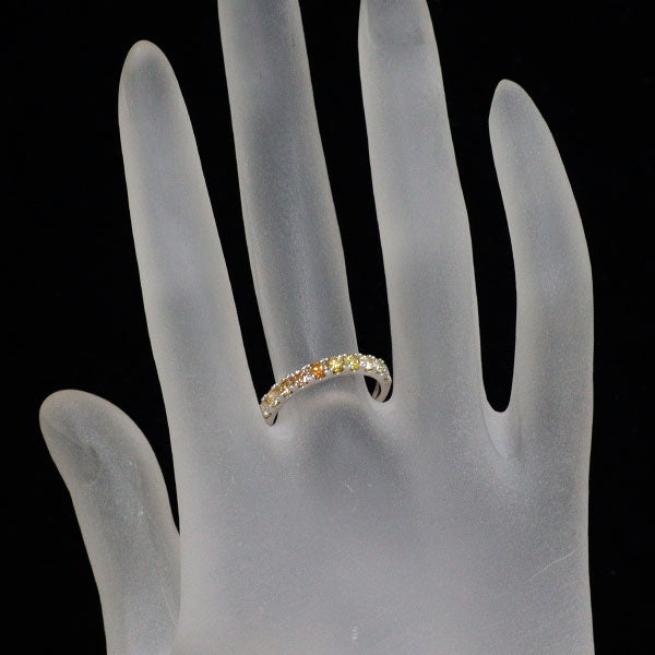 新品 Pt950 マルチグラデーションカラー ダイヤモンド リング 0.64ct 色相環【エスコレ】