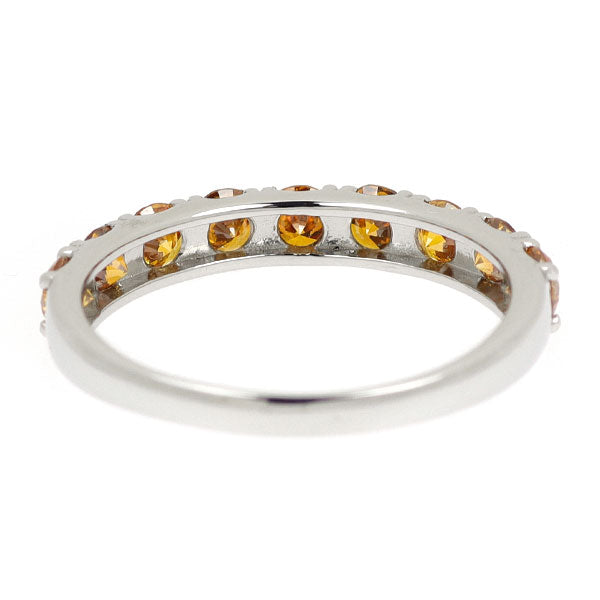 新品 Pt950 天然オレンジダイヤモンド リング 1.05ct【エスコレ】ハーフエタニティ