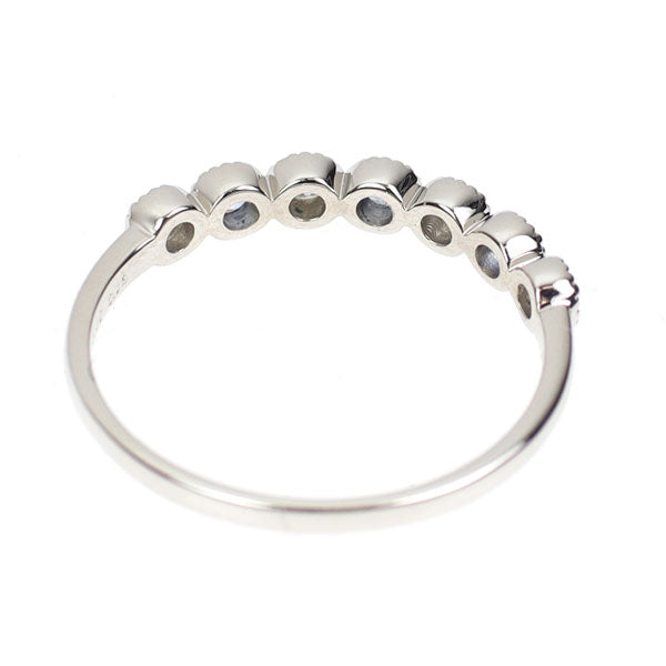 新品 Pt950 アメリカ サンベニト産ベニトアイト ダイヤモンド リング 0.10ct D0.13ct 【エスコレ】希少 ハーフエタニティ