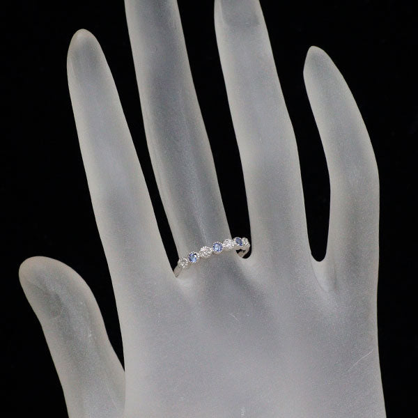 新品 希少 Pt950 アメリカ サンベニト産ベニトアイト ダイヤモンド リング 0.10ct D0.13ct 【エスコレ】ハーフエタニティ