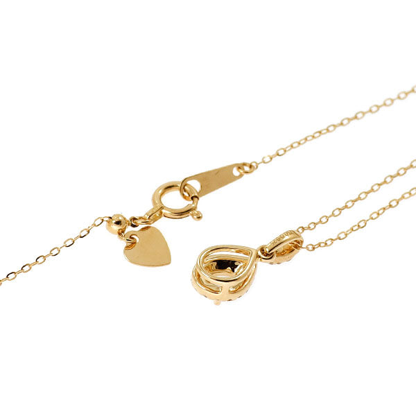 K18YG ローズカット/ラウンドブリリアントカット ダイヤモンド ペンダントネックレス D0.25ct