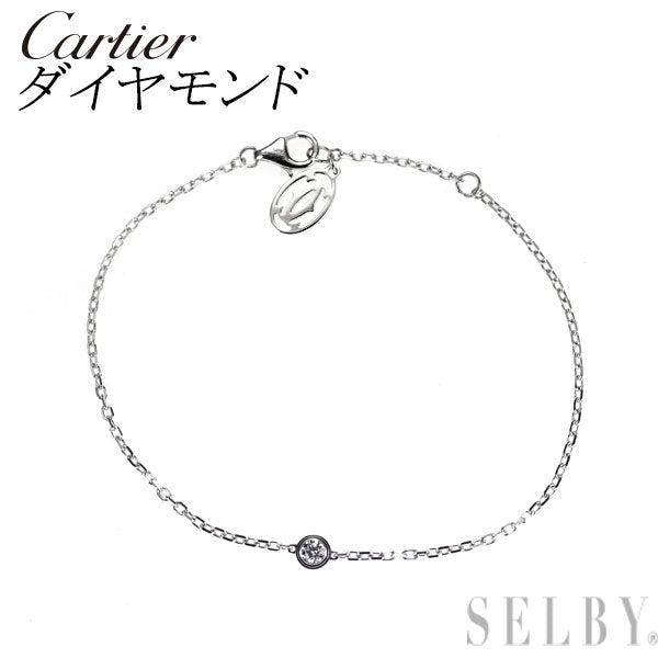 カルティエ K18WG ダイヤモンド ブレスレット ダムール SM