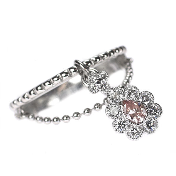 epoca 希少 Pt900 天然ピンクダイヤモンド リング 0.159ct D0.27ct