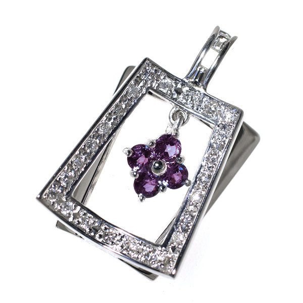 希少 Pt900 アレキサンドライト ダイヤモンド ペンダントトップ 0.34ct D0.32ct