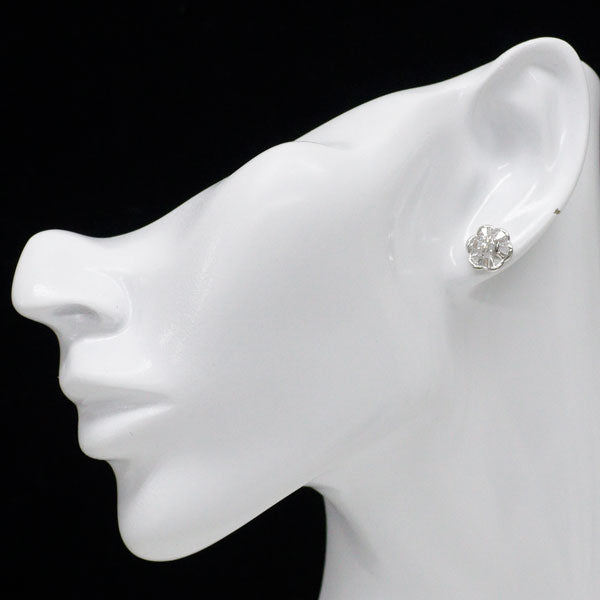 K18WG ダイヤモンド ピアス 2.00ct フラワー