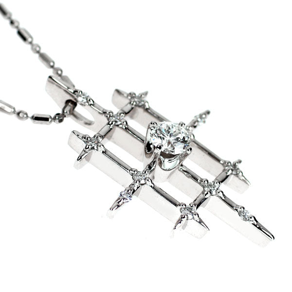 ラザールキャプラン K18WG ダイヤモンド ペンダントネックレス 0.334ct G SI1 EXHC D0.18ct