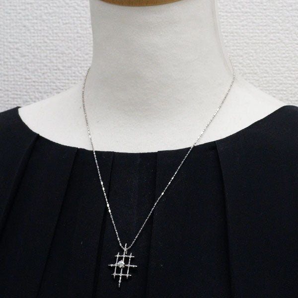 ラザールキャプラン K18WG ダイヤモンド ペンダントネックレス 0.334ct G SI1 EXHC D0.18ct