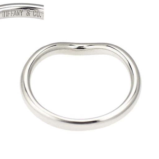 ティファニー　TIFFANY　PT950　18号　カーブドバンドリング　良品 ティファニー Pt950 ダイヤモンド リング カーブドバンド D9p