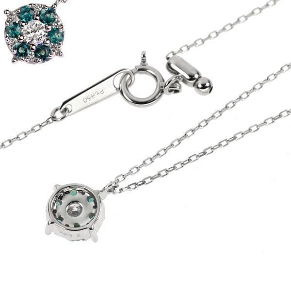 希少 Pt900/ Pt850 アレキサンドライト ダイヤモンド ペンダントネックレス D0.11ct
