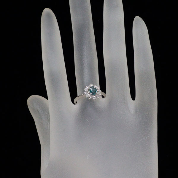 希少 Pt900 アレキサンドライト ダイヤモンド リング 0.43ct D0.36ct