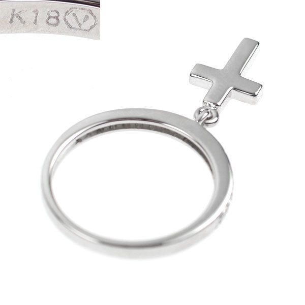 ヴァンドーム青山 K18WG ダイヤモンド リング 0.16ct クロス