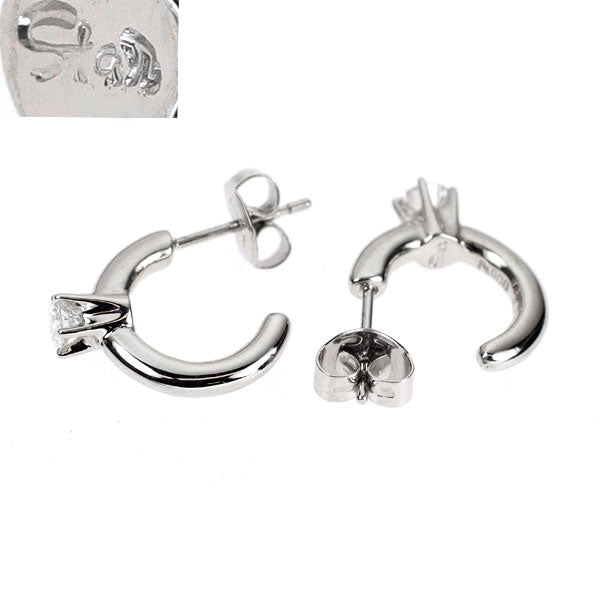 スタージュエリー Pt900 ダイヤモンド フープ ピアス 0.24ct