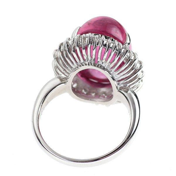 Pt900 ピンクトルマリン ダイヤモンド リング 13.36ct D1.07ct
