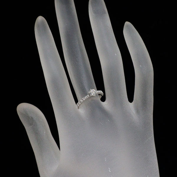 ロイヤルアッシャー Pt950 ダイヤモンド リング 0.297ct G VVS2 D0.19ct