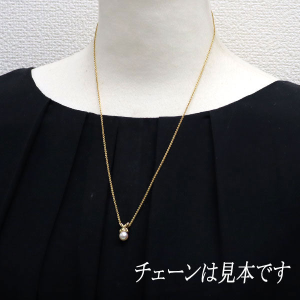 田崎真珠 K18YG アコヤ真珠 ペンダントトップ 径約6.8mm