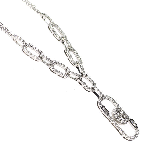 K18WG ダイヤモンド ペンダントネックレス 1.24ct