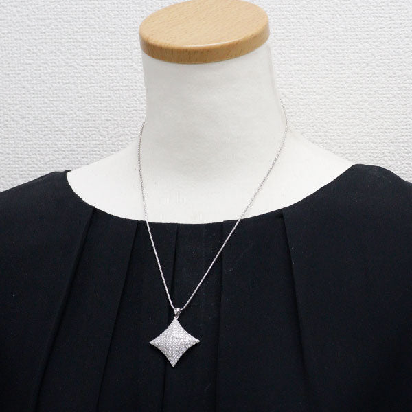 K18WG ダイヤモンド ペンダントネックレス 2.75ct  パヴェ