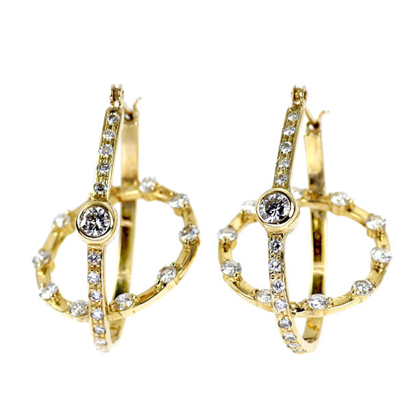 K18YG ダイヤモンド ピアス 1.048ct