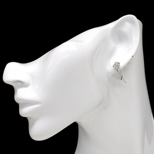 K18WG ダイヤモンド ピアス 1.00ct 2Way