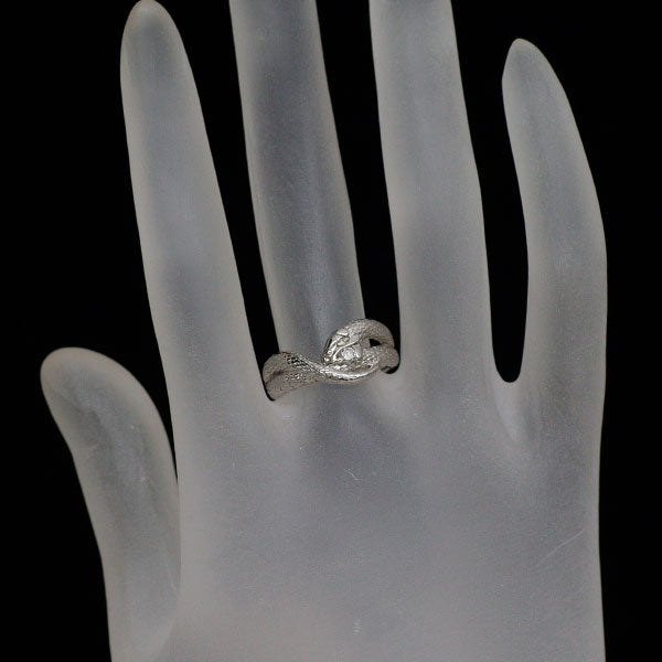 Pt950 ダイヤモンド リング 0.07ct 蛇 スネーク